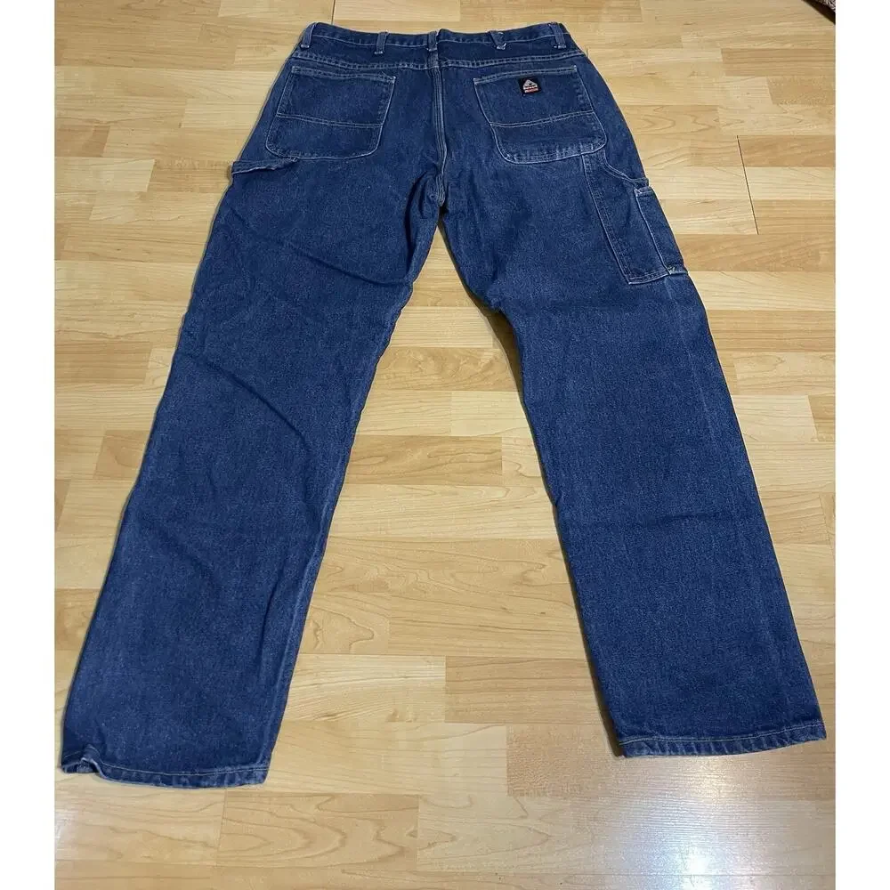 Bulwark FR Jeans Men’s 38x34 Cat‎ 2 2112 Medium Wash Denim flame-resistant